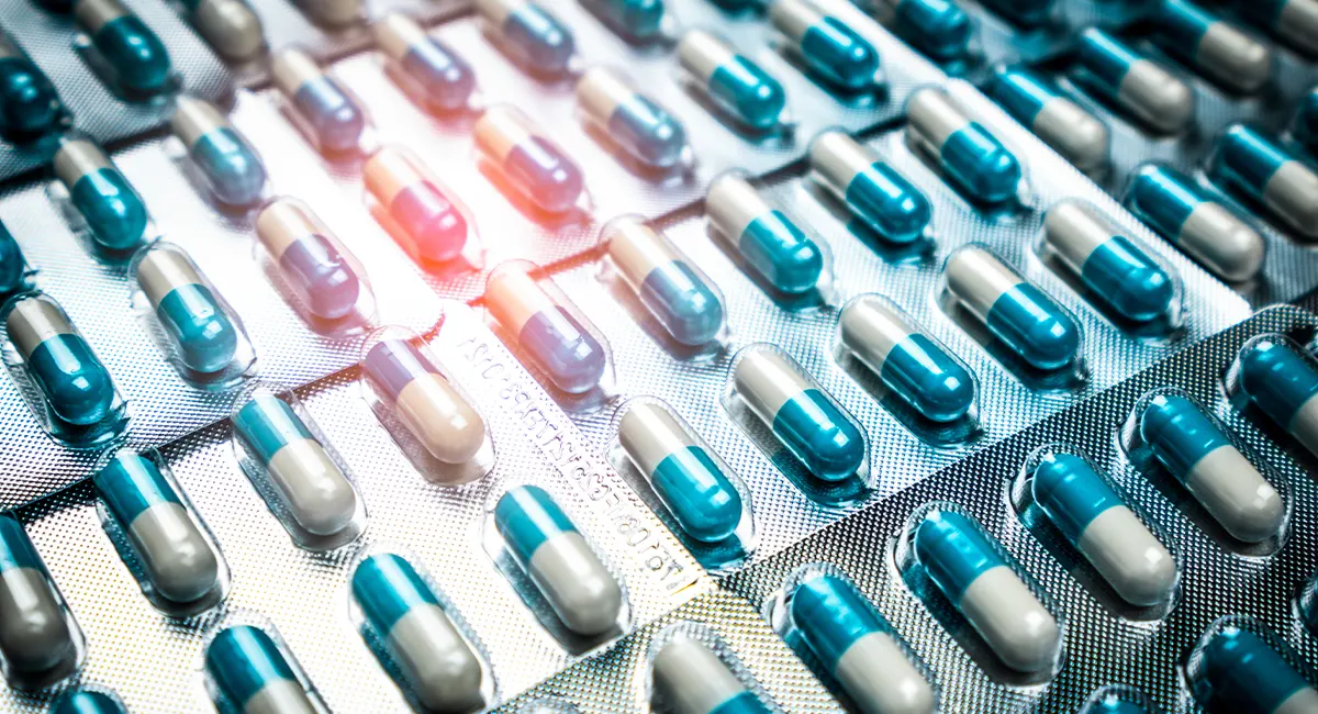 pills in pharmaceutical lab