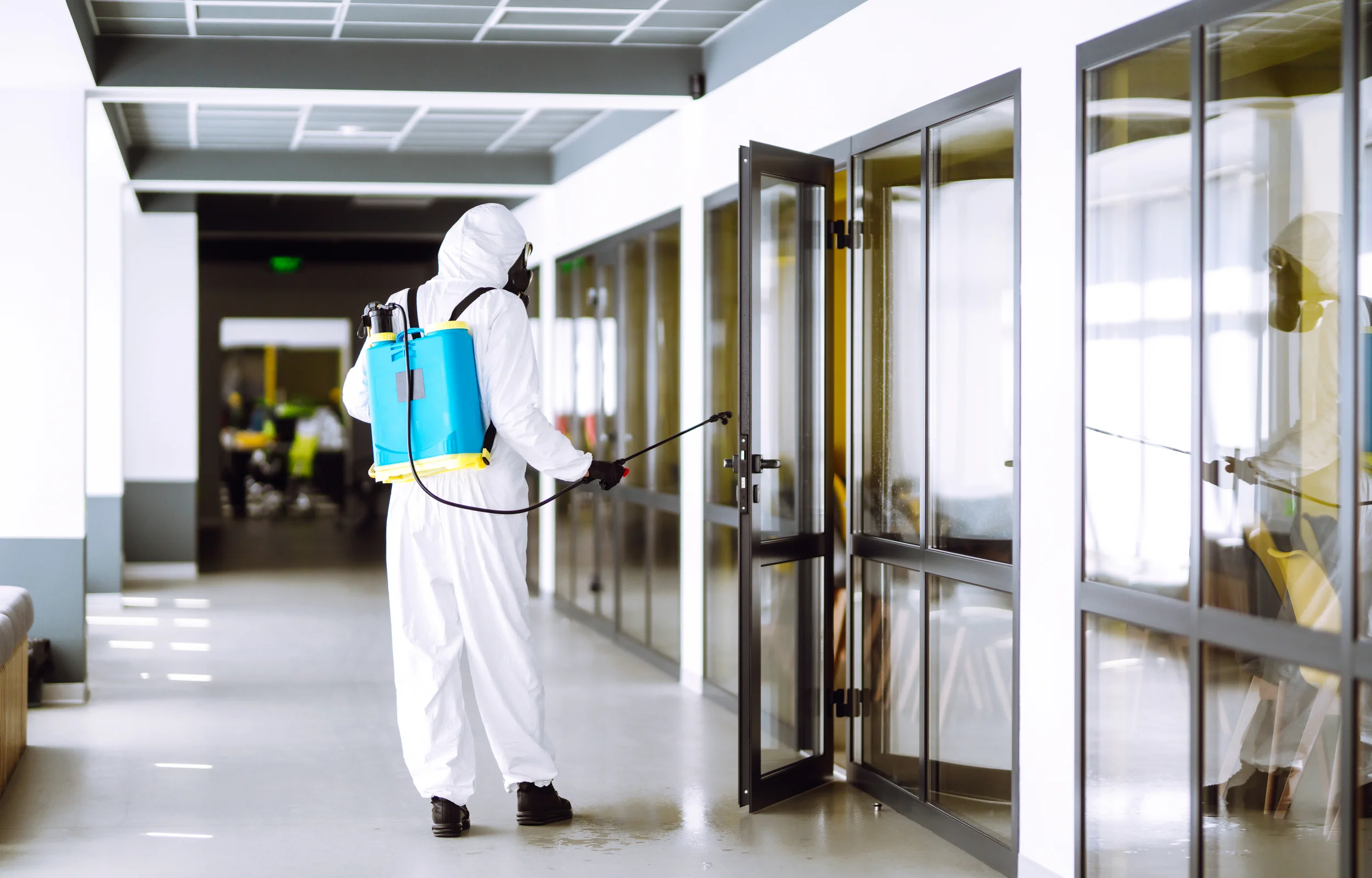 disinfecting office during covid
