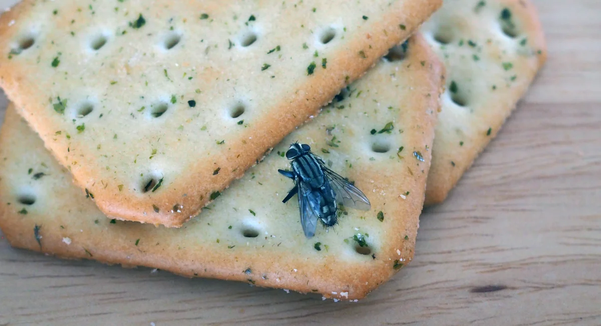 fly on crackers