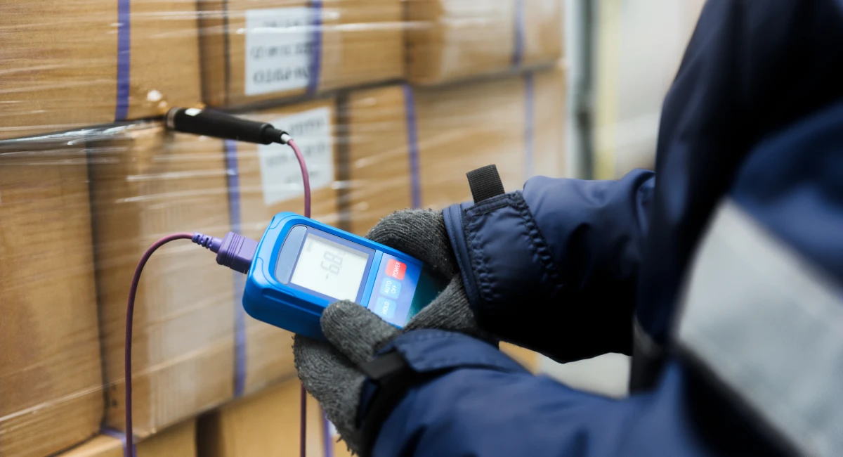 Temperature check of stored ready meals