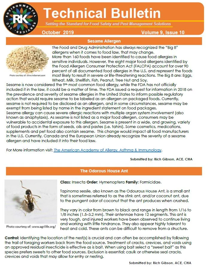 RK October 2019 Technical Bulletin