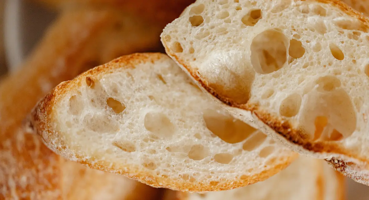 Fresh Bread sliced open